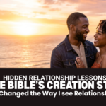 AI Generated Image - smiling male/woman couple standing on cliff with sunset in background. Featured Imag