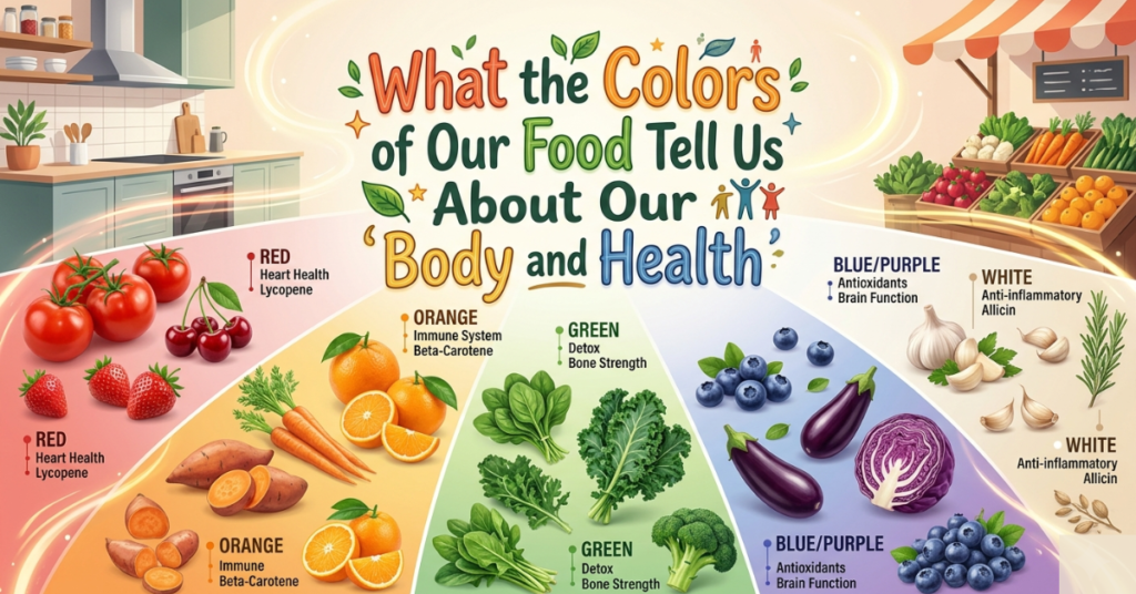 Color Chart of Fruits, Vegetables and Herbs